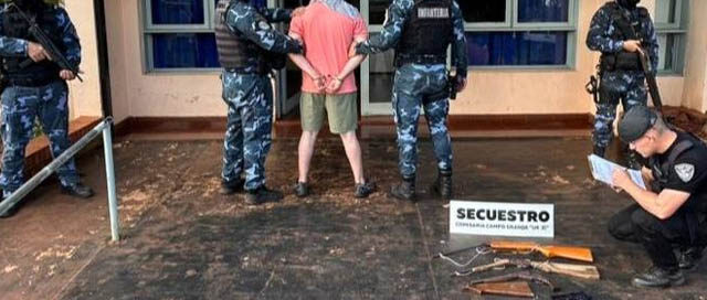 CAMPO GRANDE: Detuvieron a un sospechoso y secuestraron armas tras una violenta pelea