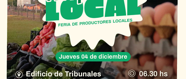 OBERÁ: Feria de impulso local en el edificio de Tribunales Este jueves 4 de diciembre, desde las 6:30 horas, se realizará una nueva edición de la feria de productores en el edificio de Tribunales de Oberá. La iniciativa ofrecerá a los vecinos alimentos frescos, saludables y elaborados en la región, con el objetivo de acercar directamente a los productores con la comunidad. La propuesta busca consolidarse como un espacio de encuentro que favorezca el desarrollo económico local y genere nuevas oportunidades de comercialización sin intermediarios. Además, promueve el consumo de productos elaborados bajo normas sanitarias vigentes, garantizando calidad y compromiso en cada oferta. Con esta feria, se refuerza la importancia de apoyar a los emprendedores y productores de la zona, fortaleciendo la identidad regional y fomentando hábitos de consumo responsables. La actividad se enmarca en las acciones que buscan impulsar la economía social y brindar alternativas accesibles a los vecinos de Oberá.