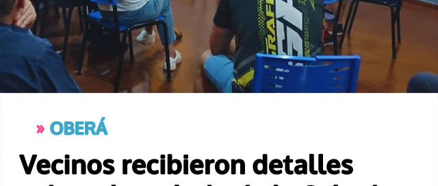 OBERÁ : Vecinos recibieron detalles sobre el traslado de la Sala de Extracción de Mielá