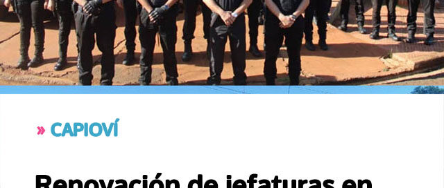 Renovación de jefaturas en dependencias policiales de la región