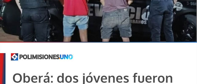 Oberá: dos jóvenes fueron detenidos por el intento de robo de una motocicleta