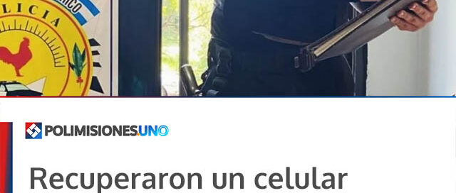 Recuperaron un celular robado de una vivienda y demoraron a un adolescente en Oberá