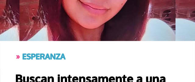 Buscan intensamente a una adolescente de 14 años