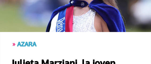 Julieta Marziani, la joven que llevará la esencia de la Mojarrita a cada celebración