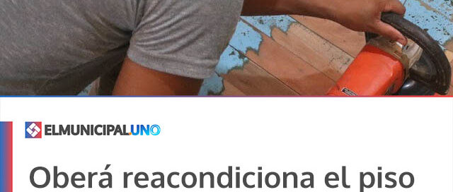 Oberá reacondiciona el piso del gimnasio Ian Barney con un pulido integral