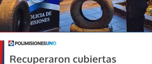 Recuperaron cubiertas robadas de una camioneta en Oberá e investigan la participación de un adolescente