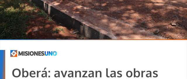 Oberá: avanzan las obras viales en calle Río de la Plata del barrio Cristen