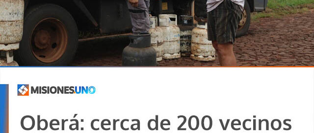 Oberá: cerca de 200 vecinos accedieron al programa Ahora Gas en el barrio Las Palmas