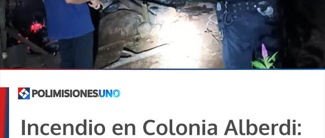 Incendio en Colonia Alberdi: evitaron que el fuego se propague y no hubo heridos
