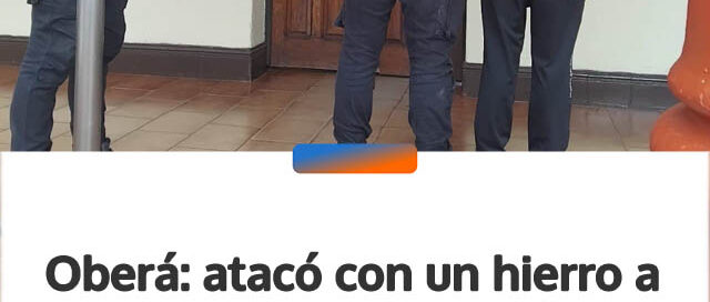 Oberá: atacó con un hierro a un jubilado en un semáforo y terminó detenido