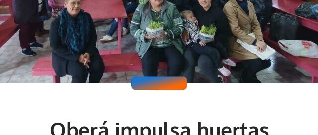 Oberá impulsa huertas familiares con entrega de semillas, plantines y bioinsumos